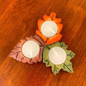 Autumn/Fall Leaves Candle Set